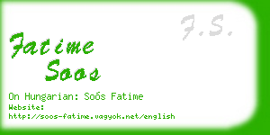 fatime soos business card